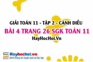 Bài 4 trang 26 Toán 11 tập 2 Cánh Diều